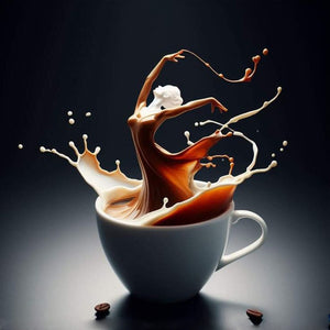 Dancer On Coffee 40*40CM(Canvas) Full Round Drill Diamond Painting