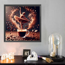 Load image into Gallery viewer, Dancer On Coffee 40*40CM(Canvas) Full Round Drill Diamond Painting

