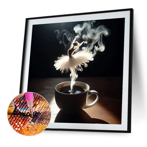 Dancer On Coffee 40*40CM(Canvas) Full Round Drill Diamond Painting