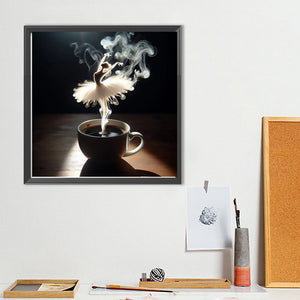 Dancer On Coffee 40*40CM(Canvas) Full Round Drill Diamond Painting