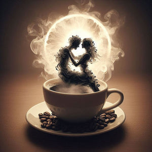 Dancer On Coffee 40*40CM(Canvas) Full Round Drill Diamond Painting