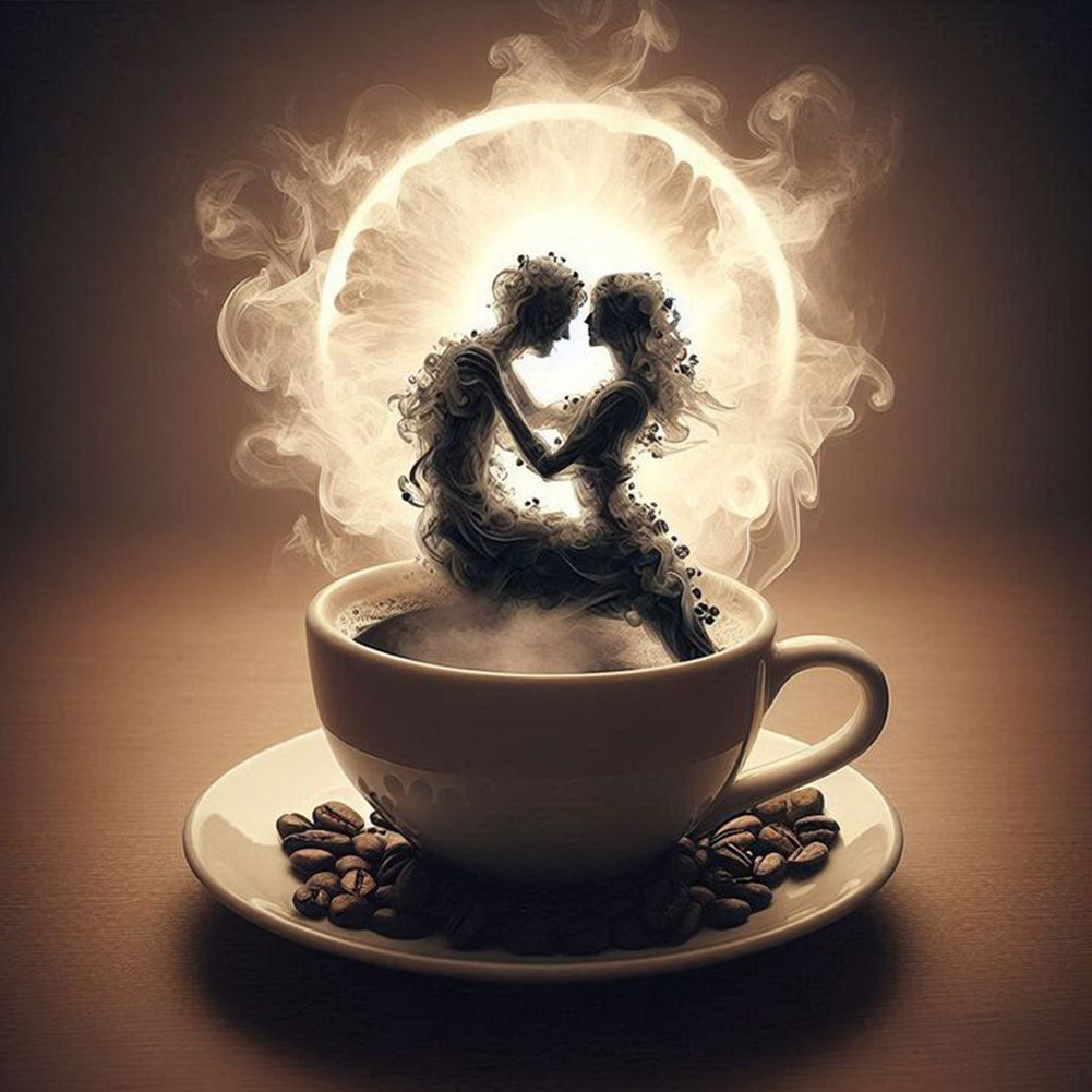 Dancer On Coffee 40*40CM(Canvas) Full Round Drill Diamond Painting