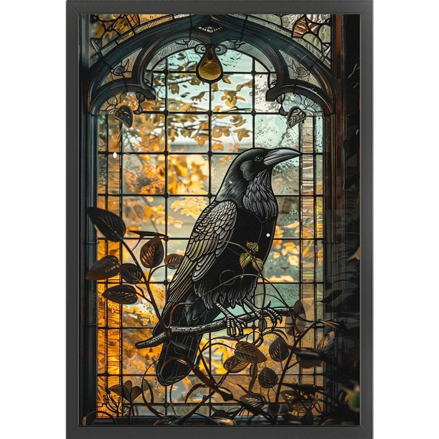 Crow - Full 11CT Stamped Cross Stitch 40x60CM - Huacan