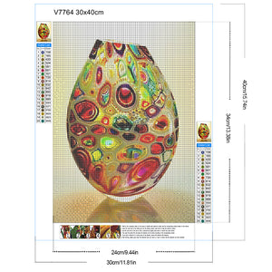 Spotted Vase 30*40CM(Canvas) Full Round Drill Diamond Painting