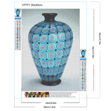 Load image into Gallery viewer, Blue Vase 30*40CM(Canvas) Full Round Drill Diamond Painting

