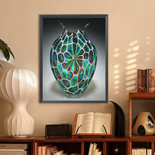 Load image into Gallery viewer, Green Vase 30*40CM(Canvas) Full Round Drill Diamond Painting
