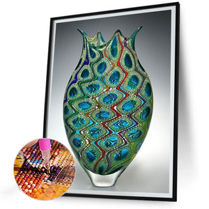 Ripple Vase 30*40CM(Canvas) Full Round Drill Diamond Painting