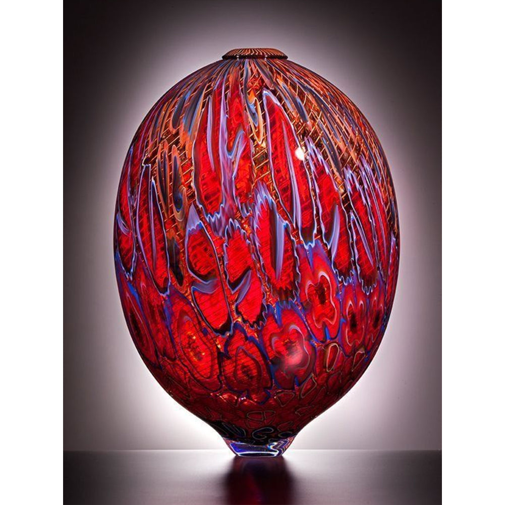 Red Vase 30*40CM(Canvas) Full Round Drill Diamond Painting