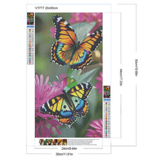 Load image into Gallery viewer, Butterfly 30*50CM(Canvas) Full Round Drill Diamond Painting
