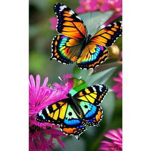 Butterfly 30*50CM(Canvas) Full Round Drill Diamond Painting