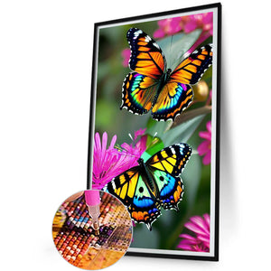Butterfly 30*50CM(Canvas) Full Round Drill Diamond Painting