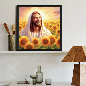 Jesus 40*40CM(Canvas) Full Round Drill Diamond Painting