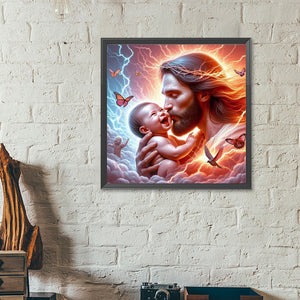 Jesus 40*40CM(Canvas) Full Round Drill Diamond Painting