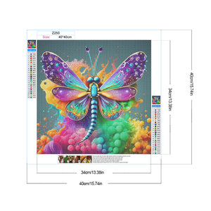 Butterfly 40*40CM(Canvas) Full Round Drill Diamond Painting