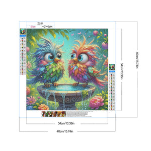 Bird 40*40CM(Canvas) Full Round Drill Diamond Painting