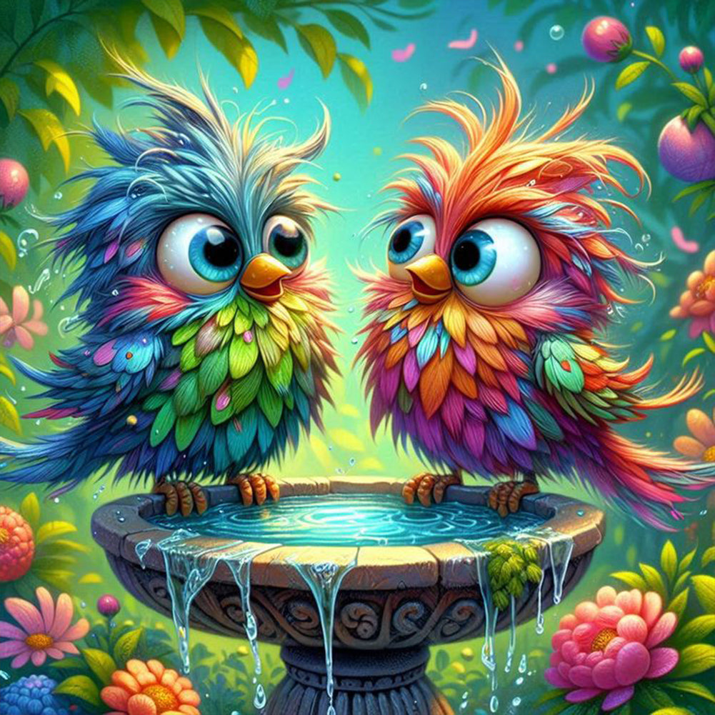 Bird 40*40CM(Canvas) Full Round Drill Diamond Painting