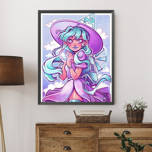 Cute Witch 40*50CM(Picture) Full AB Round Drill Diamond Painting