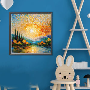 Glass Fragments Painting 40*40CM(Canvas) Full Round Drill Diamond Painting