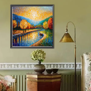 Glass Fragments Painting 40*40CM(Canvas) Full Round Drill Diamond Painting