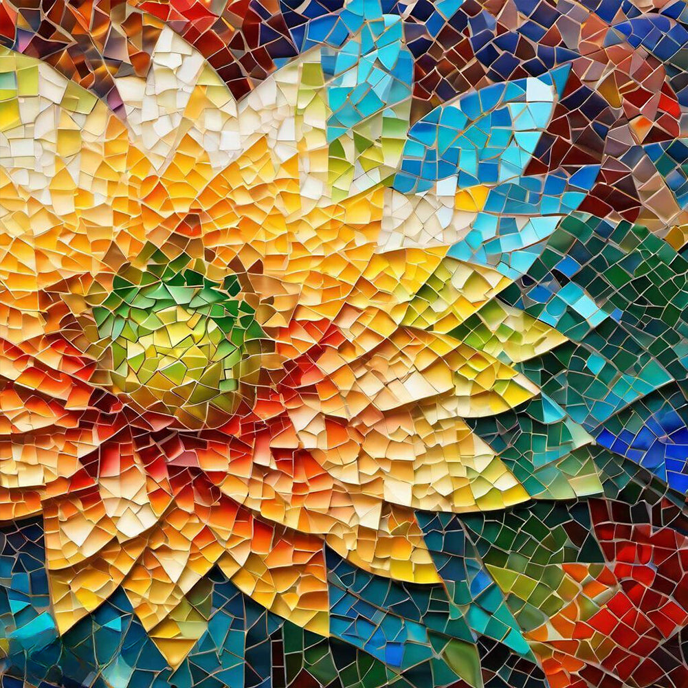 Glass Fragments Painting 40*40CM(Canvas) Full Round Drill Diamond Painting