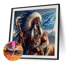 Load image into Gallery viewer, Indians Detroit Lions 40*40CM(Canvas) Full Round Drill Diamond Painting
