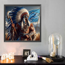 Load image into Gallery viewer, Indians Detroit Lions 40*40CM(Canvas) Full Round Drill Diamond Painting
