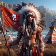 Load image into Gallery viewer, Indians Tampa Bay Buccaneers 40*40CM(Canvas) Full Round Drill Diamond Painting
