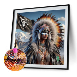 Indians 40*40CM(Canvas) Full Round Drill Diamond Painting