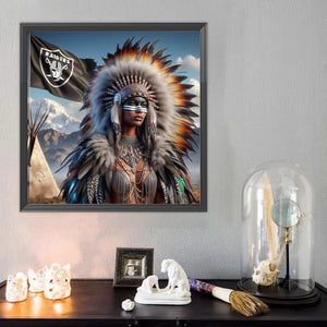 Indians 40*40CM(Canvas) Full Round Drill Diamond Painting