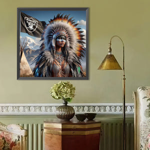 Indians 40*40CM(Canvas) Full Round Drill Diamond Painting