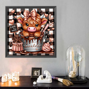 Hot Chocolate Yak 40*40CM(Canvas) Full Round Drill Diamond Painting