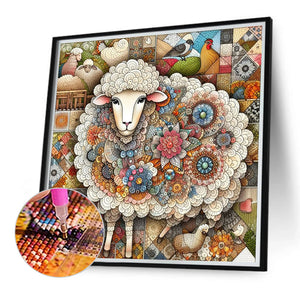 Sheep 40*40CM(Canvas) Full Round Drill Diamond Painting