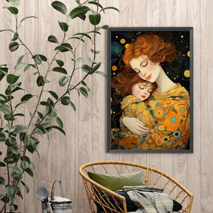 Mother And Child 40*60CM(Canvas) Full Round Drill Diamond Painting