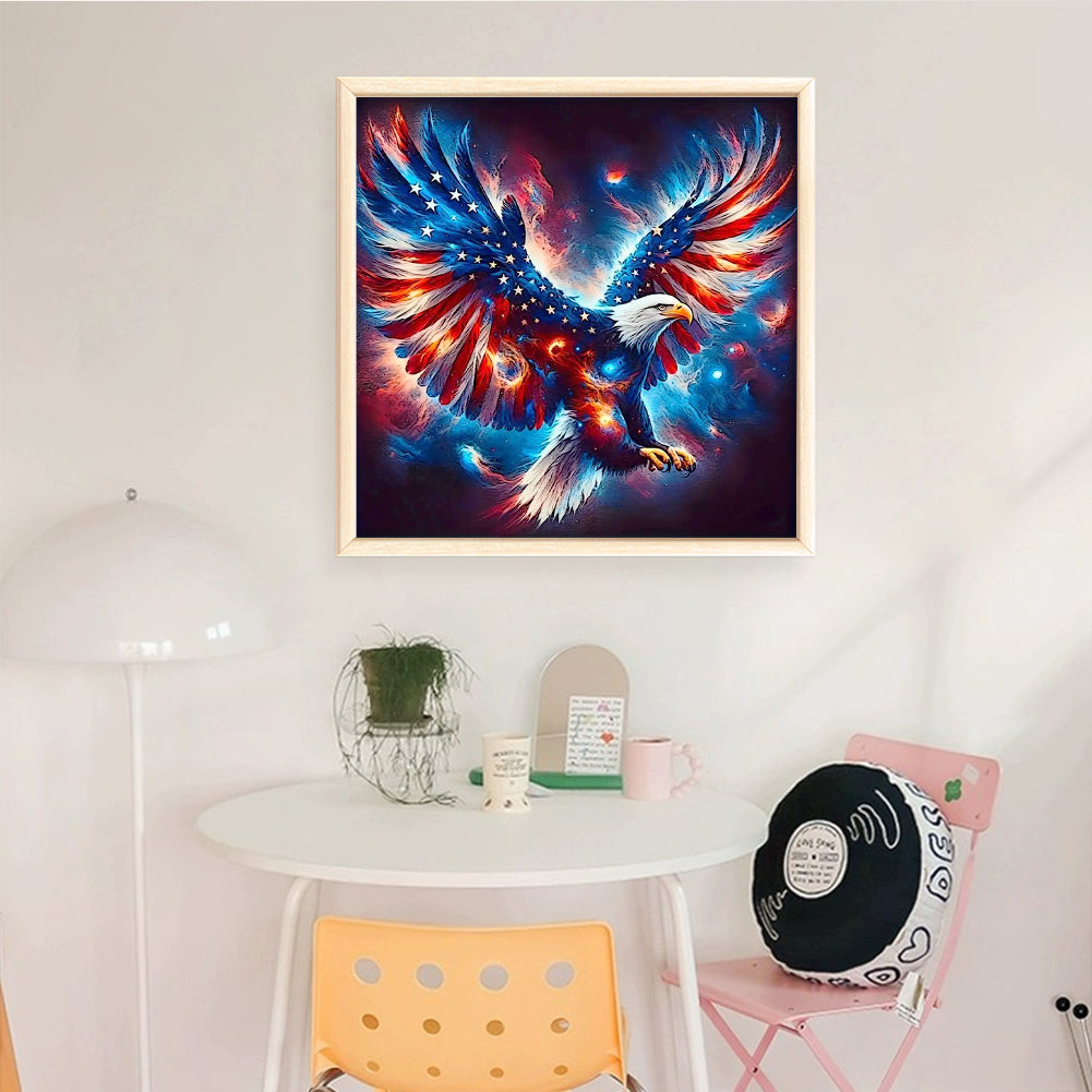American Eagle - Full 11CT Stamped Cross Stitch 40x40CM - Huacan