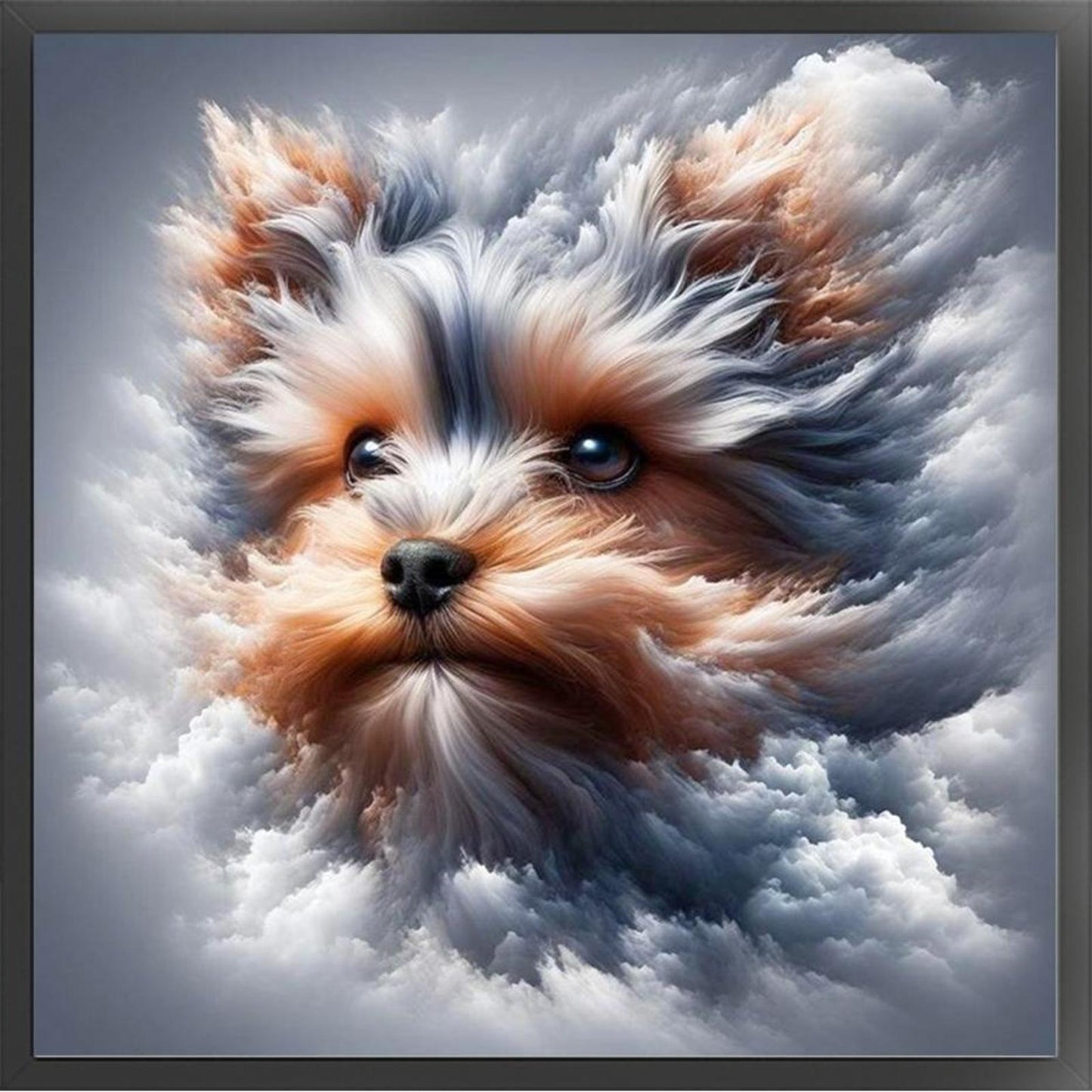 Dog Among Clouds - Full 11CT Stamped Cross Stitch 45x45CM - Huacan