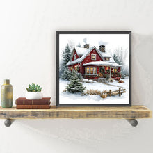 Load image into Gallery viewer, Snowy House 30*30CM(Canvas) Full Round Drill Diamond Painting
