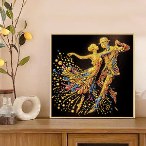 Elegant Dancing Woman 30*30CM(Canvas) Partial Special Shaped Drill Diamond Painting