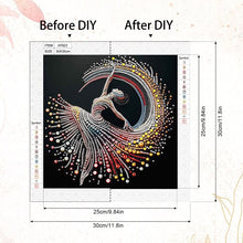 Load image into Gallery viewer, Elegantly Dancing Woman 30*30CM(Canvas) Partial Special Shaped Drill Diamond Painting
