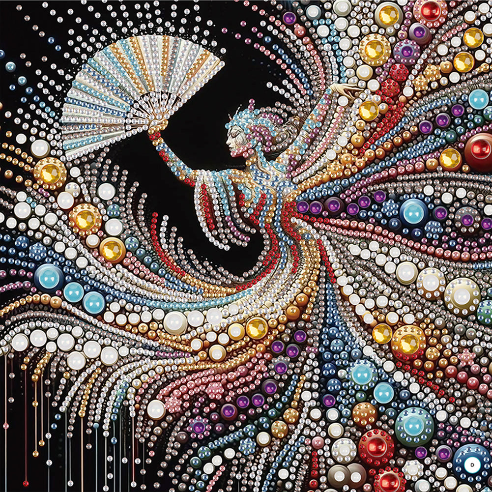 Elegant Dancing Woman 30*30CM(Canvas) Partial Special Shaped Drill Diamond Painting