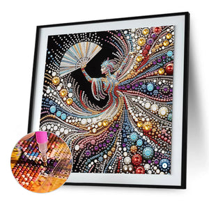 Elegant Dancing Woman 30*30CM(Canvas) Partial Special Shaped Drill Diamond Painting