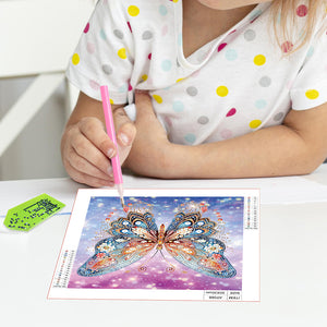 Butterfly 30*30CM(Canvas) Partial Special Shaped Drill Diamond Painting