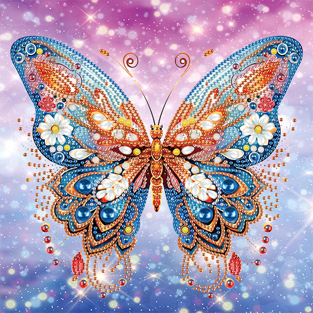 Butterfly 30*30CM(Canvas) Partial Special Shaped Drill Diamond Painting