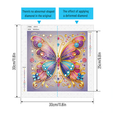 Load image into Gallery viewer, Butterfly 30*30CM(Canvas) Partial Special Shaped Drill Diamond Painting

