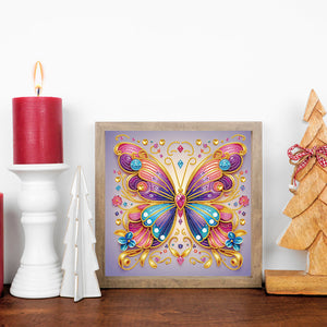Butterfly 30*30CM(Canvas) Partial Special Shaped Drill Diamond Painting