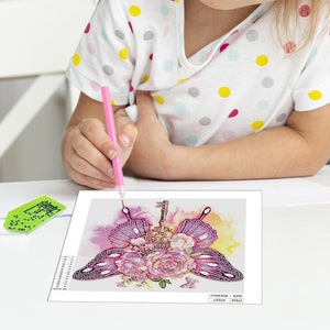 Butterfly 30*30CM(Canvas) Partial Special Shaped Drill Diamond Painting