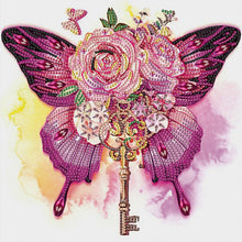Load image into Gallery viewer, Butterfly 30*30CM(Canvas) Partial Special Shaped Drill Diamond Painting
