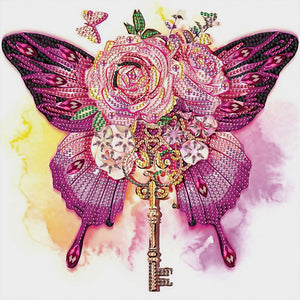 Butterfly 30*30CM(Canvas) Partial Special Shaped Drill Diamond Painting