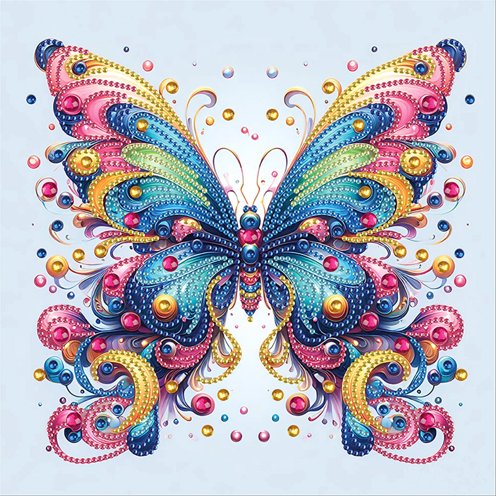 Butterfly 30*30CM(Canvas) Partial Special Shaped Drill Diamond Painting