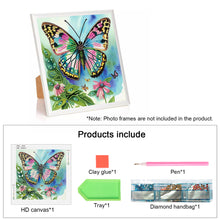 Load image into Gallery viewer, Butterfly 30*30CM(Canvas) Partial Special Shaped Drill Diamond Painting
