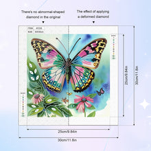 Load image into Gallery viewer, Butterfly 30*30CM(Canvas) Partial Special Shaped Drill Diamond Painting
